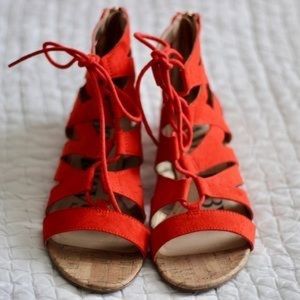 Sam & Libby Arianna Gladiator Sandals Orange 6.5